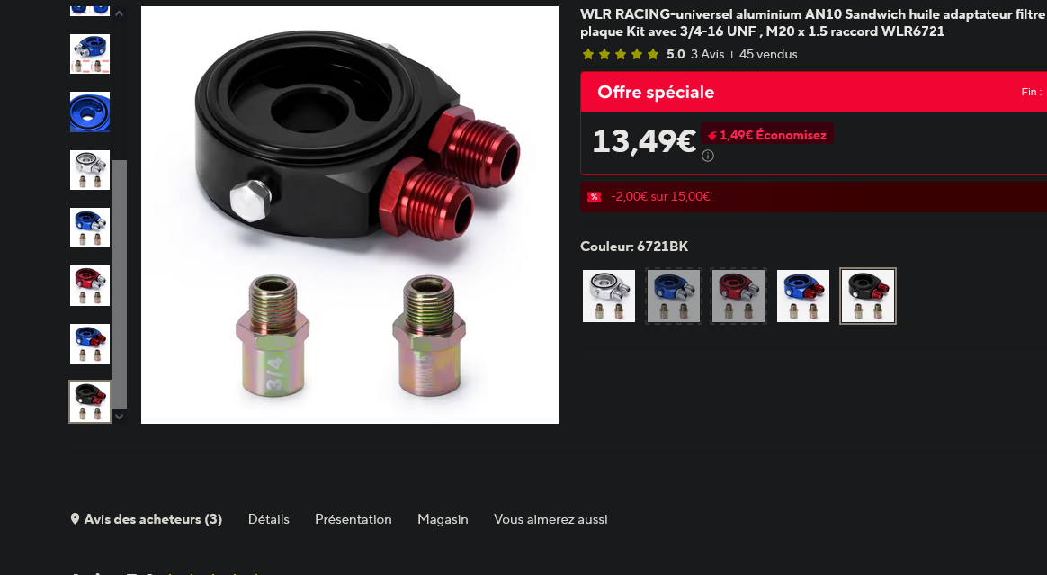 Screenshot 2026-04-14 at 01-52-42 WLR RACING-universel aluminium AN10 Sandwich huile adaptateur filtre refroidisseur plaque Kit avec 3_4-16 UNF M20 x 1.5 raccord WLR6721 - AliExpress 34.png